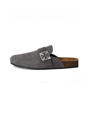 Tory Burch Mellow Mule Women's
Color: Charcoal Gray/ Silver size 9 NEW